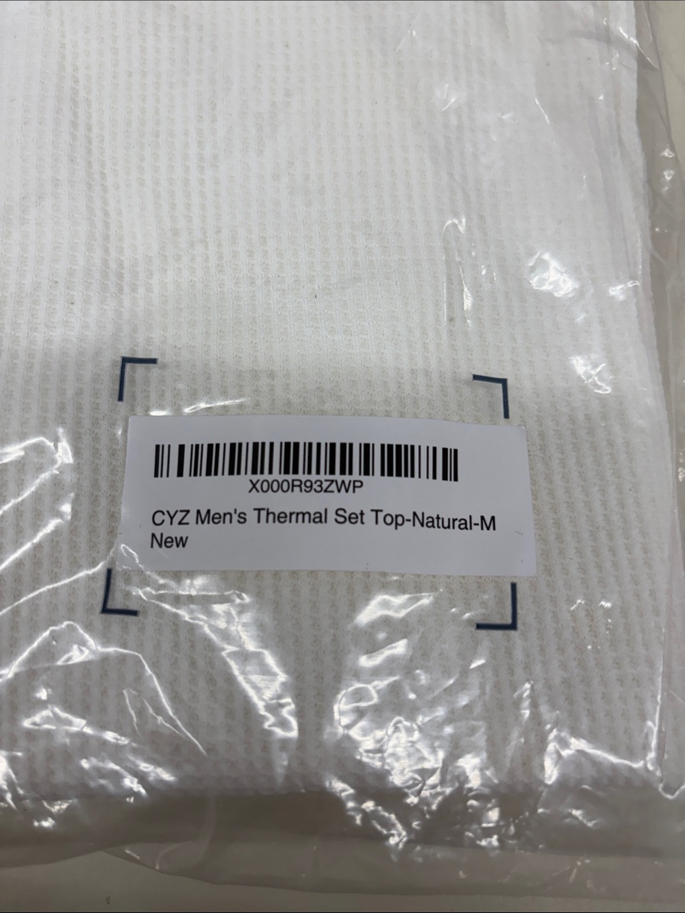 NWT CYZ Men’s Thermal Set Top-Natural-M - Picture 5 of 5